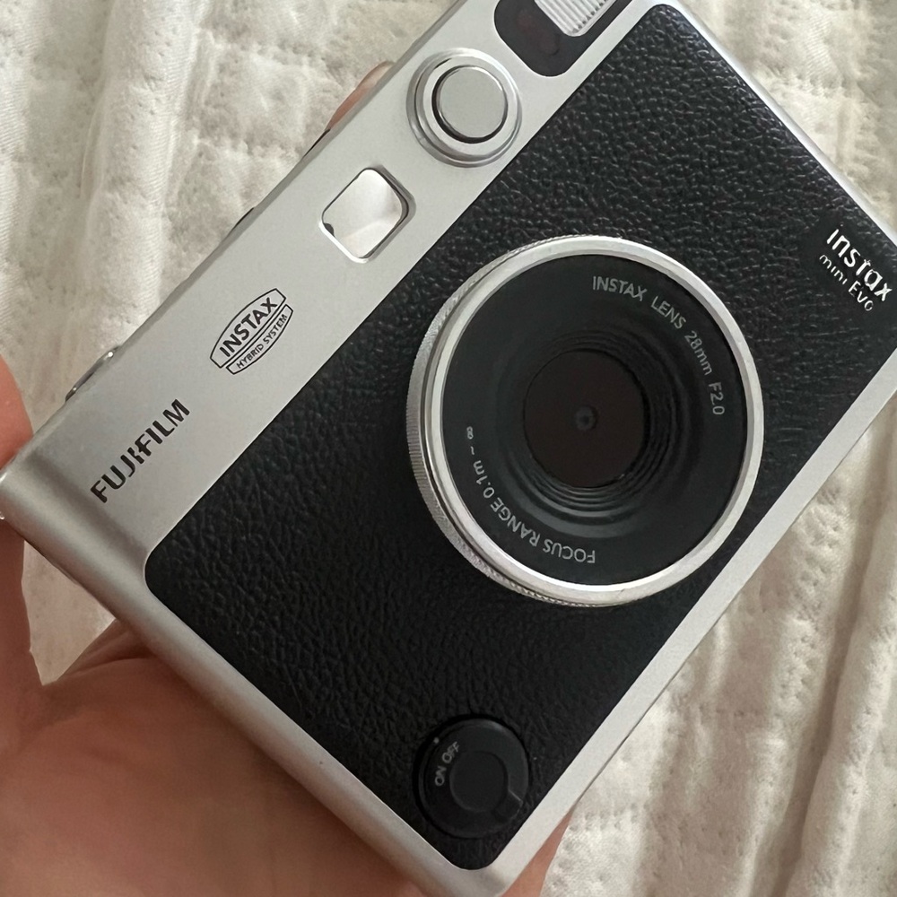 Fujifilm Instax Mini Camera in Black and Silver